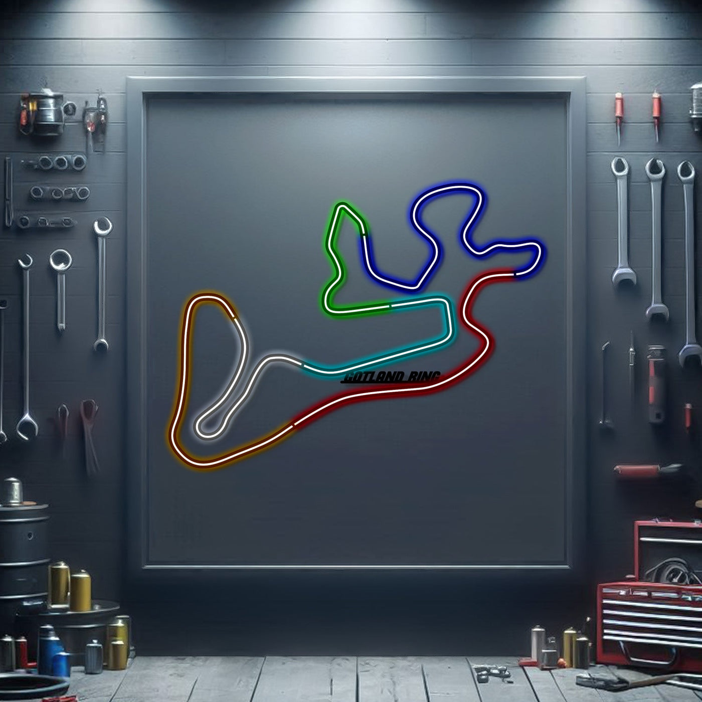 Gotland Ring Metal Neon Race Track