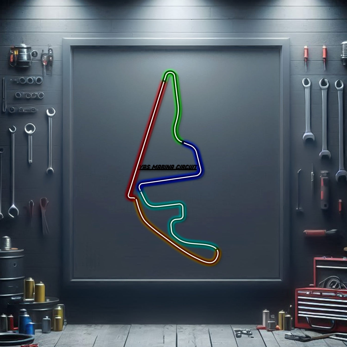 Yas Marina Metal Neon Race Track