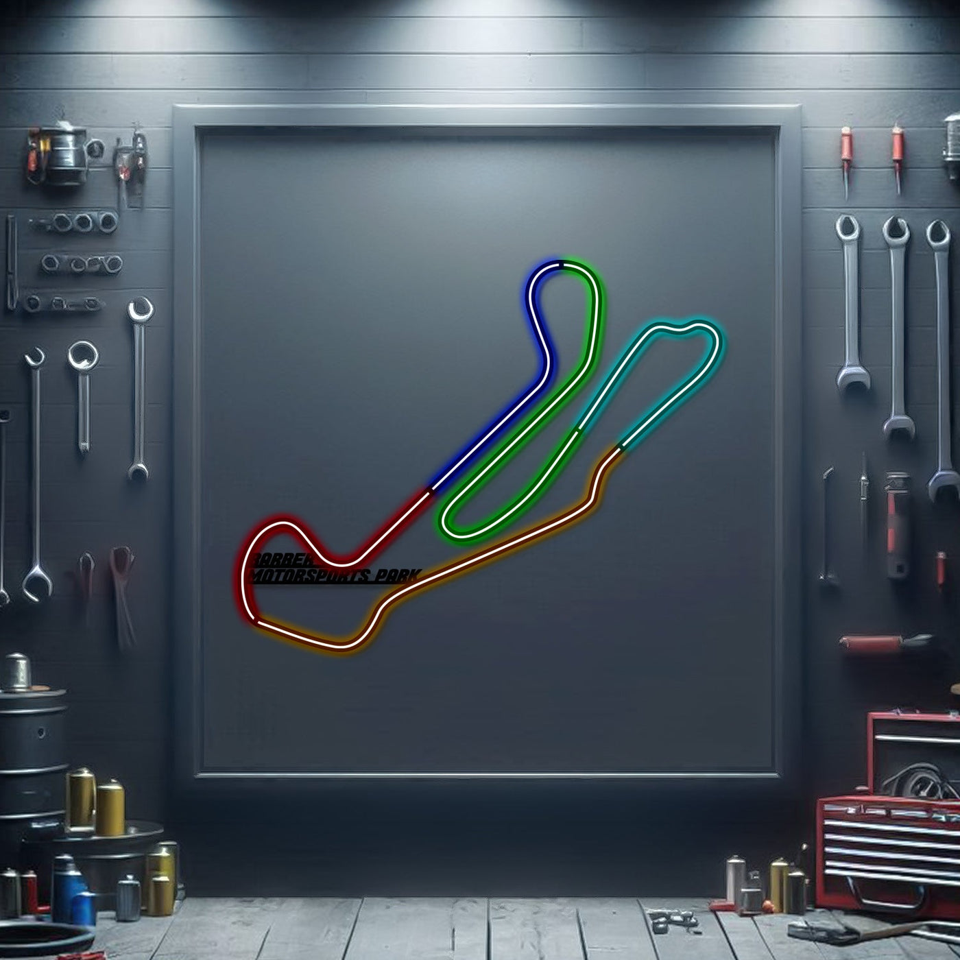 Barber Motosports Park Metal Neon Race Track