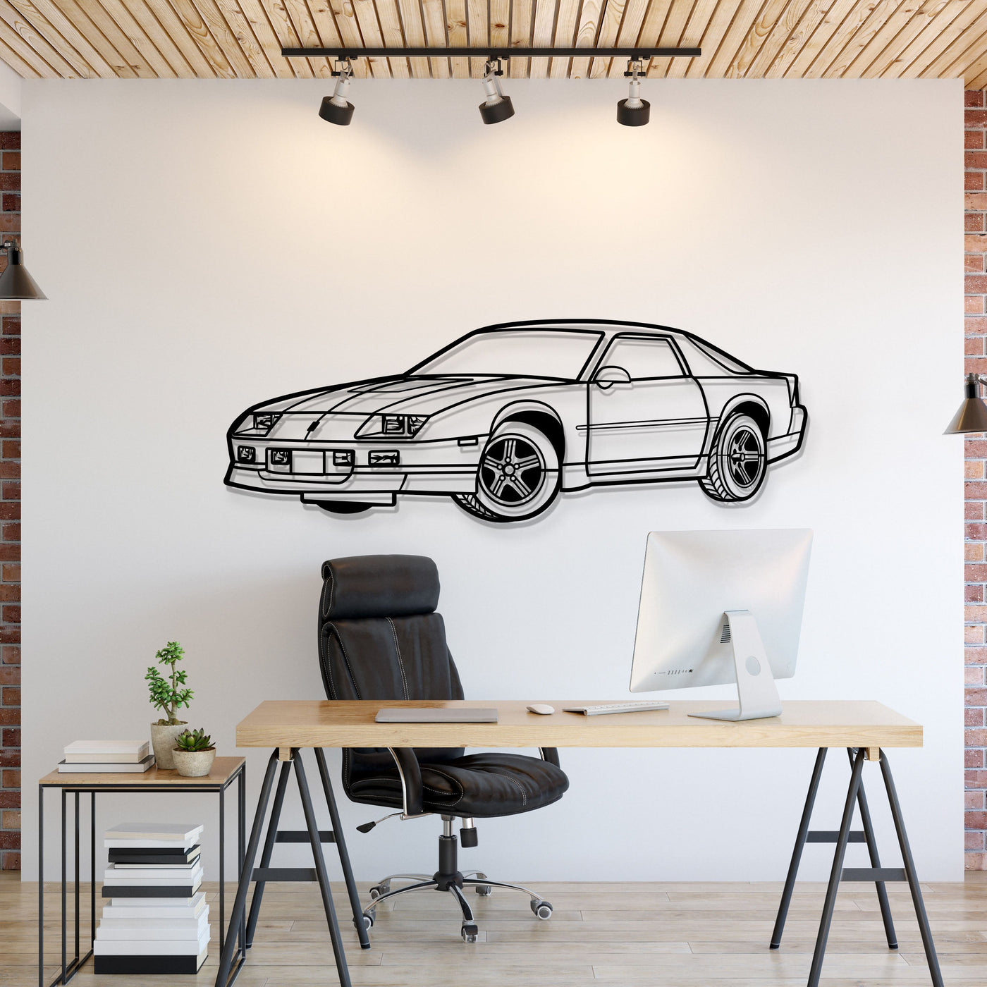 1988 Camaro IROC-Z Perspective Metal Car Wall Art
