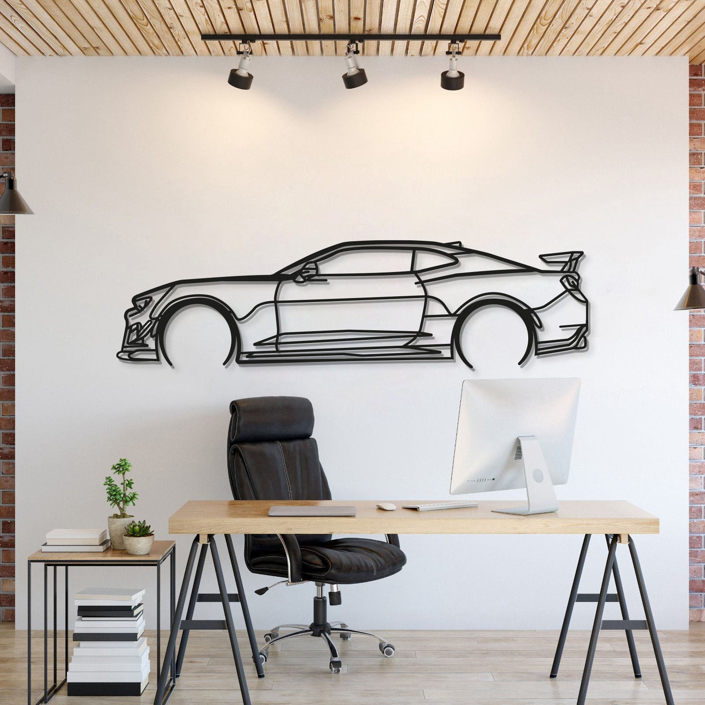 Camaro ZL1 Detailed Metal Car Wall Art