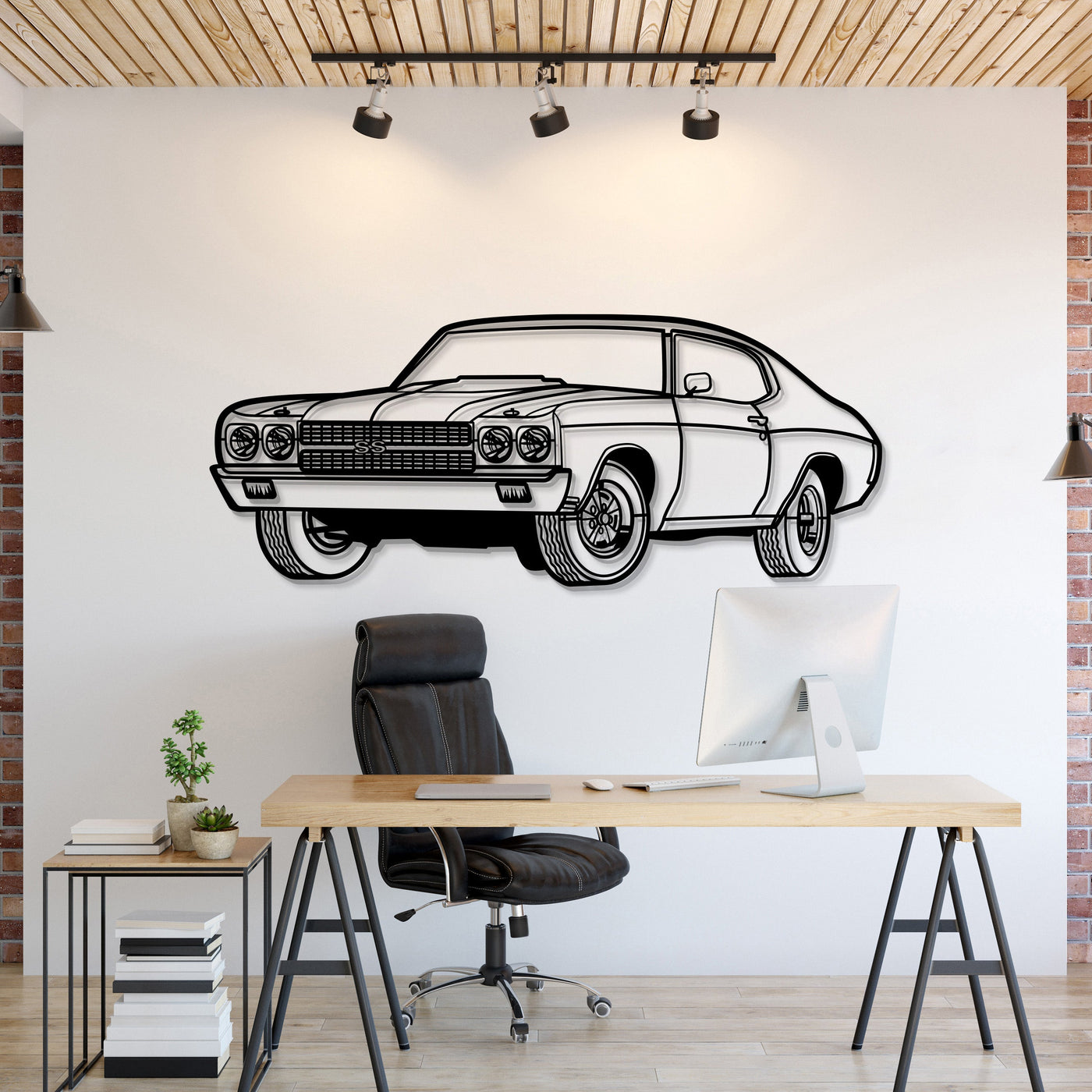 1970 Chevelle SS Perspective Metal Car Wall Art
