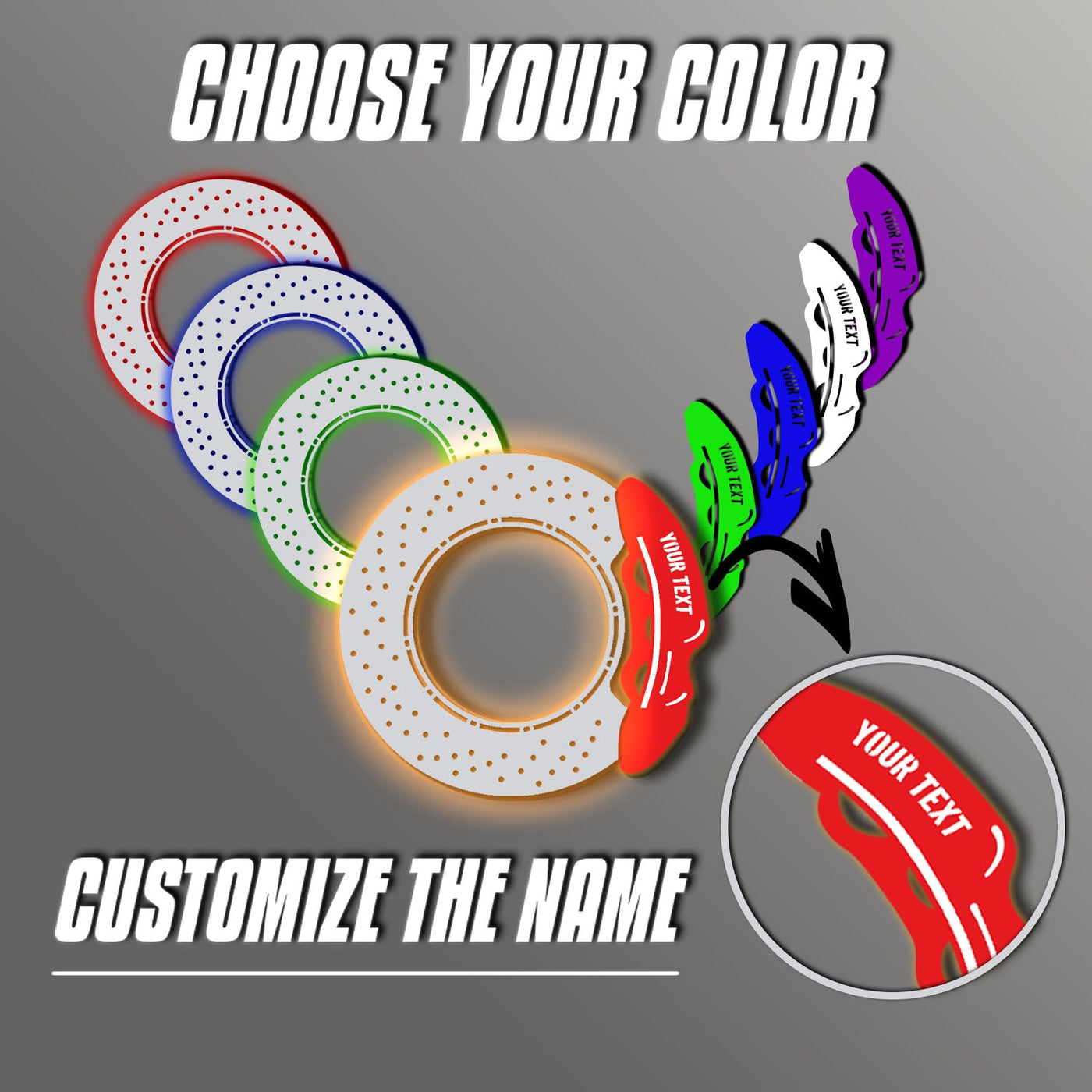 Custom Brake Unit Metal Neon Wall Art