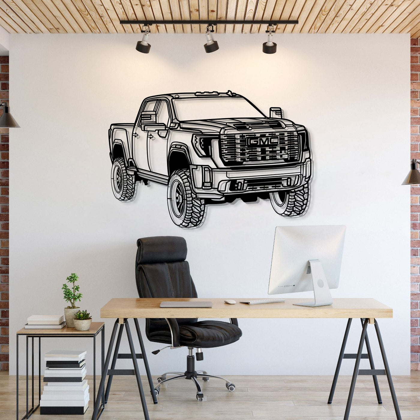 2024 Sierra 2500 Denali Perspective Metal Car Wall Art