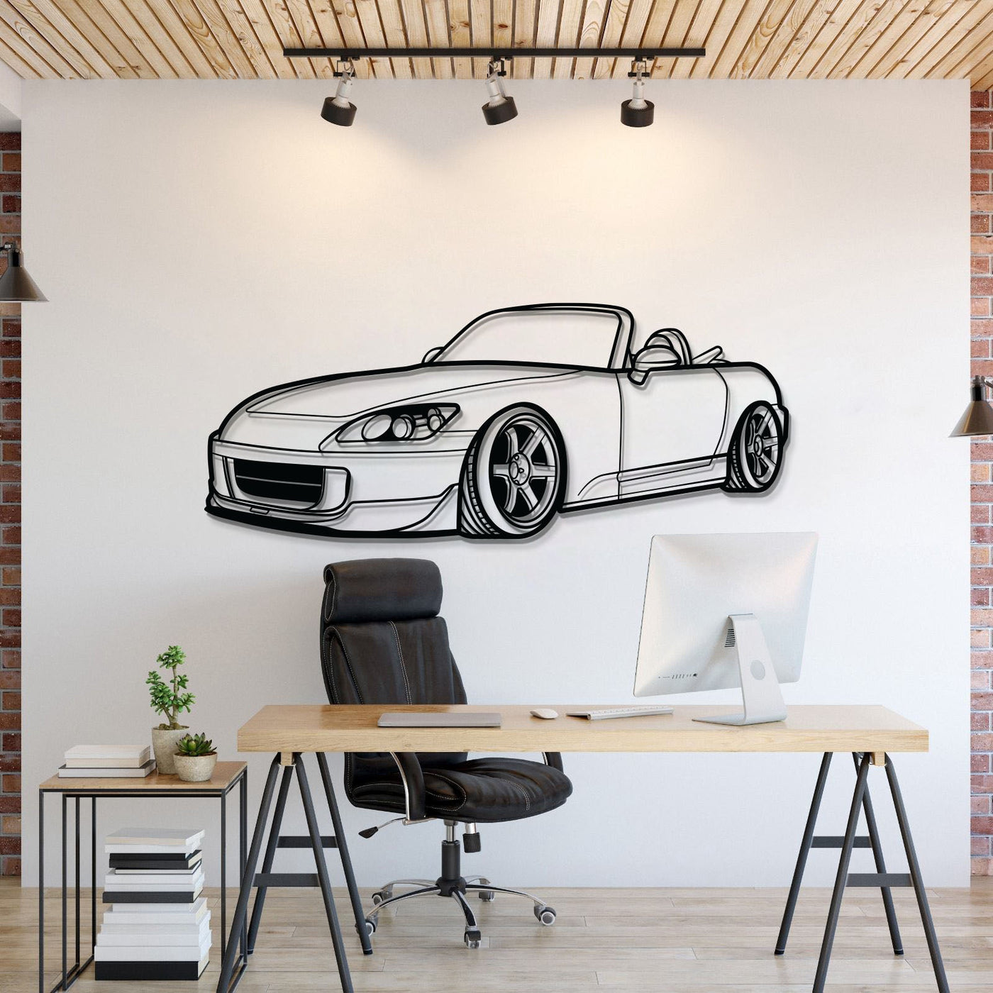 S2000 Perspective Metal Car Wall Art