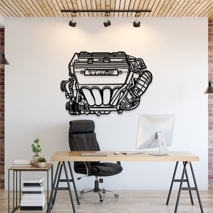 K24 Metal Engine Block Wall Art - MTEB-0005 — precision-cut steel wall art