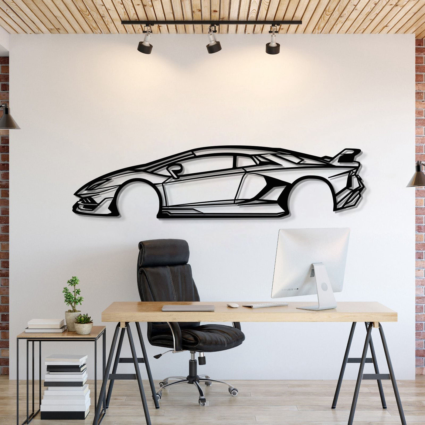 2018 Aventador SVJ Metal Car Wall Art