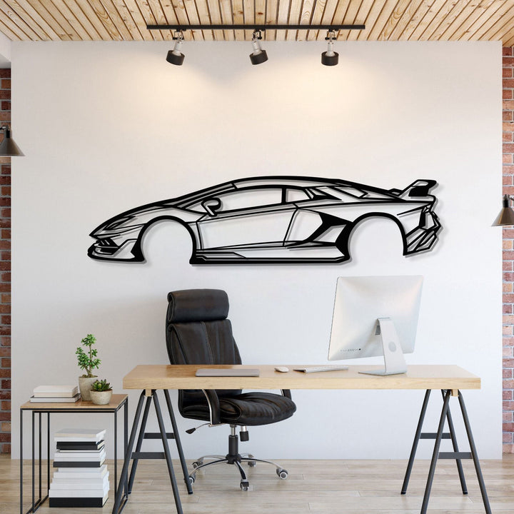 2018 Aventador SVJ Metal Car Wall Art — precision-cut steel wall art
