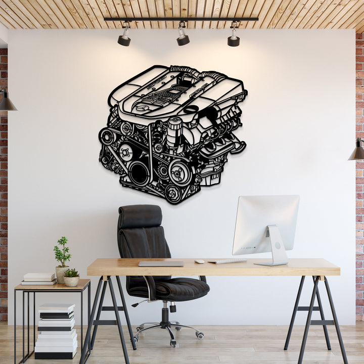 M113 5.4L V8 AMG Metal Engine Block Wall Art - MTEB-0006 — precision-cut steel wall art