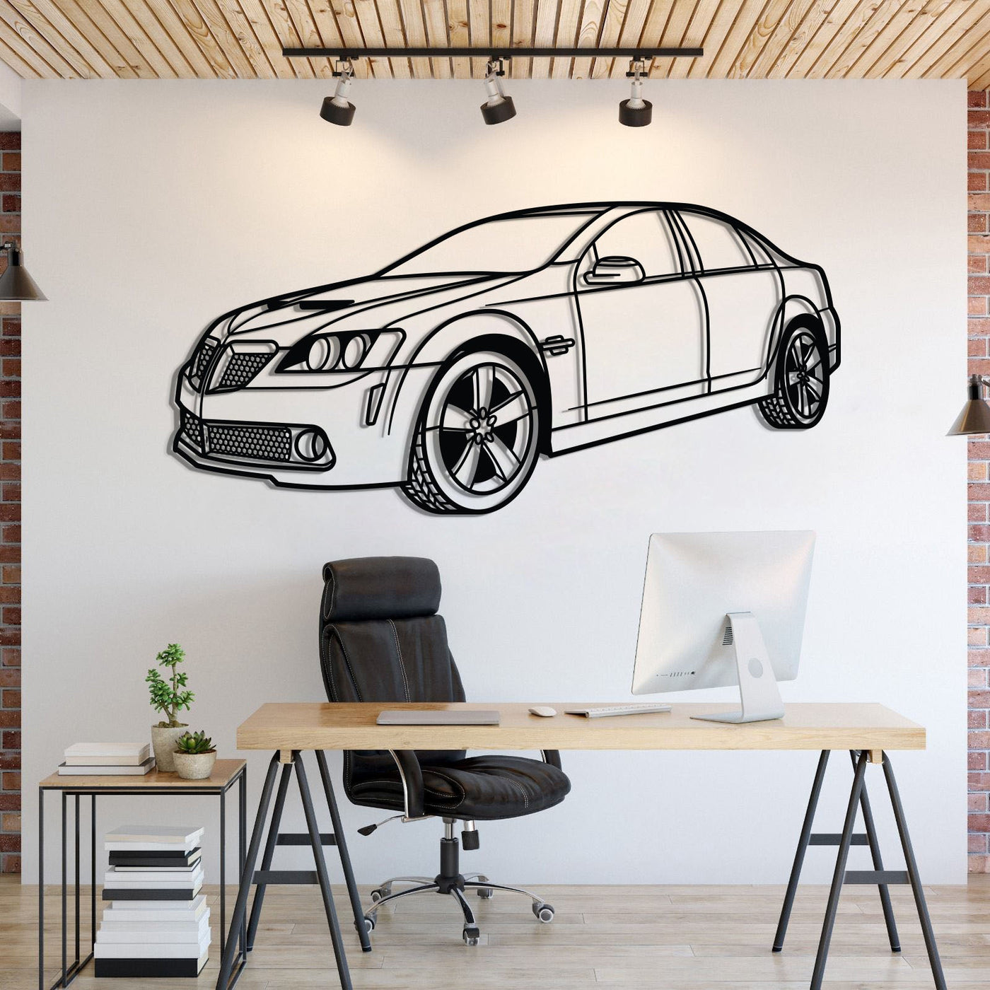 2009 G8 Perspective Metal Car Wall Art
