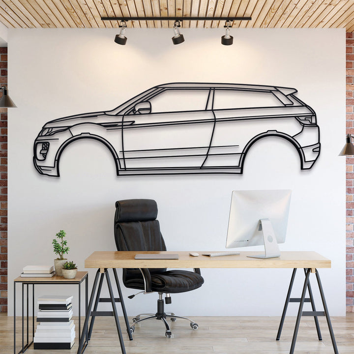 2012 Range Rover Evoque L538 (1st Gen) Metal Car Wall Art — precision-cut steel wall art