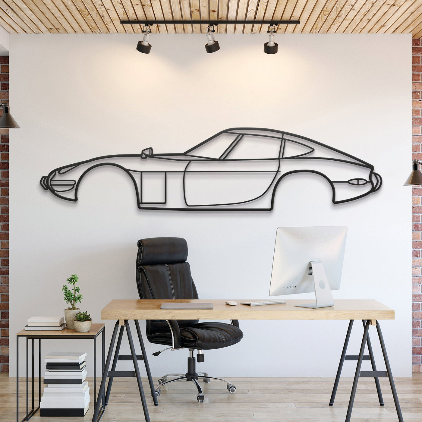 1969 2000GT Metal Car Wall Art