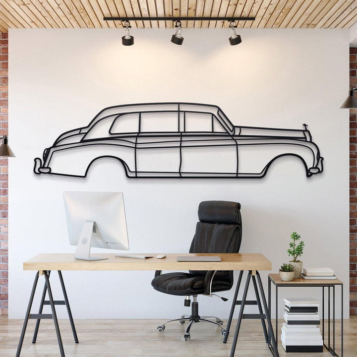 1968 Phantom VI Metal Car Wall Art — precision-cut steel wall art