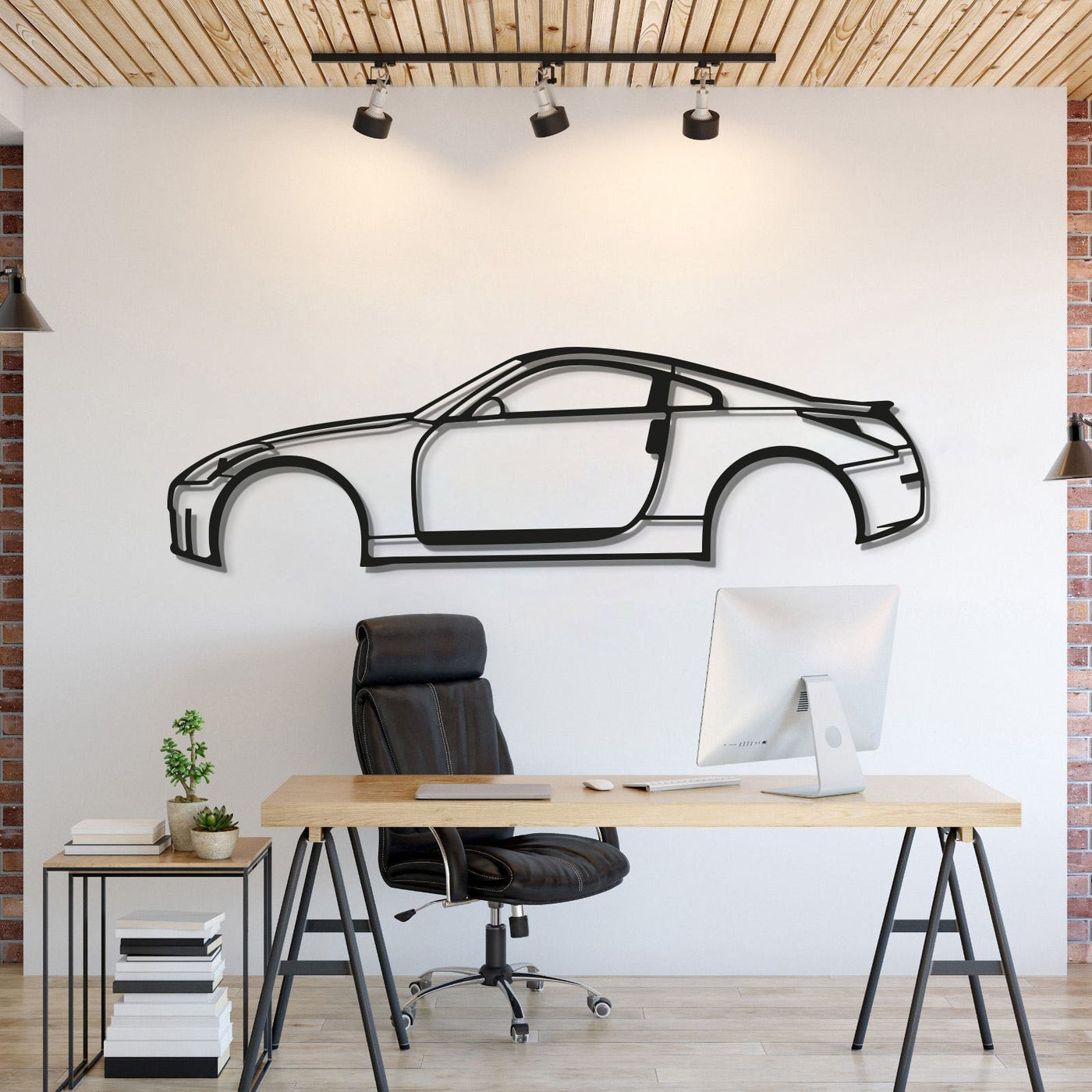 2005 350Z Metal Car Wall Art