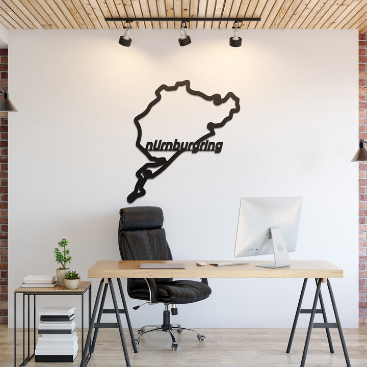 Nurburgring Metal Circuit Wall Art — precision-cut steel wall art