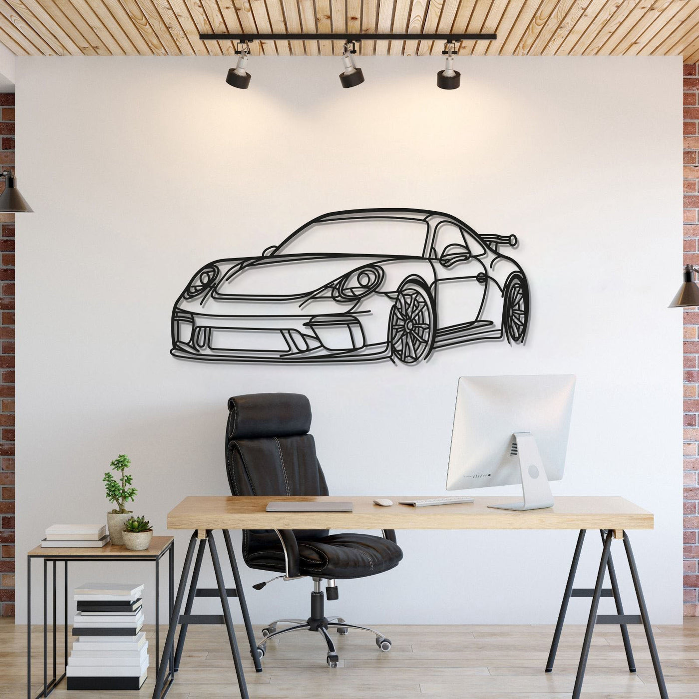 911 GT3 Model 991 Perspective Metal Car Wall Art