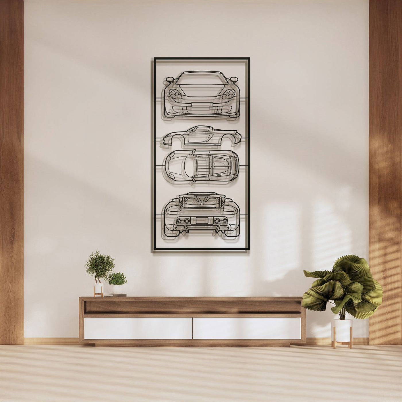2003 Carrera GT Quad Profile Metal Frame Silhouette
