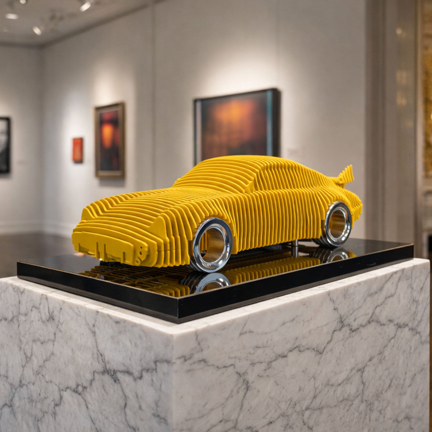 911 Metal Car Sculpture