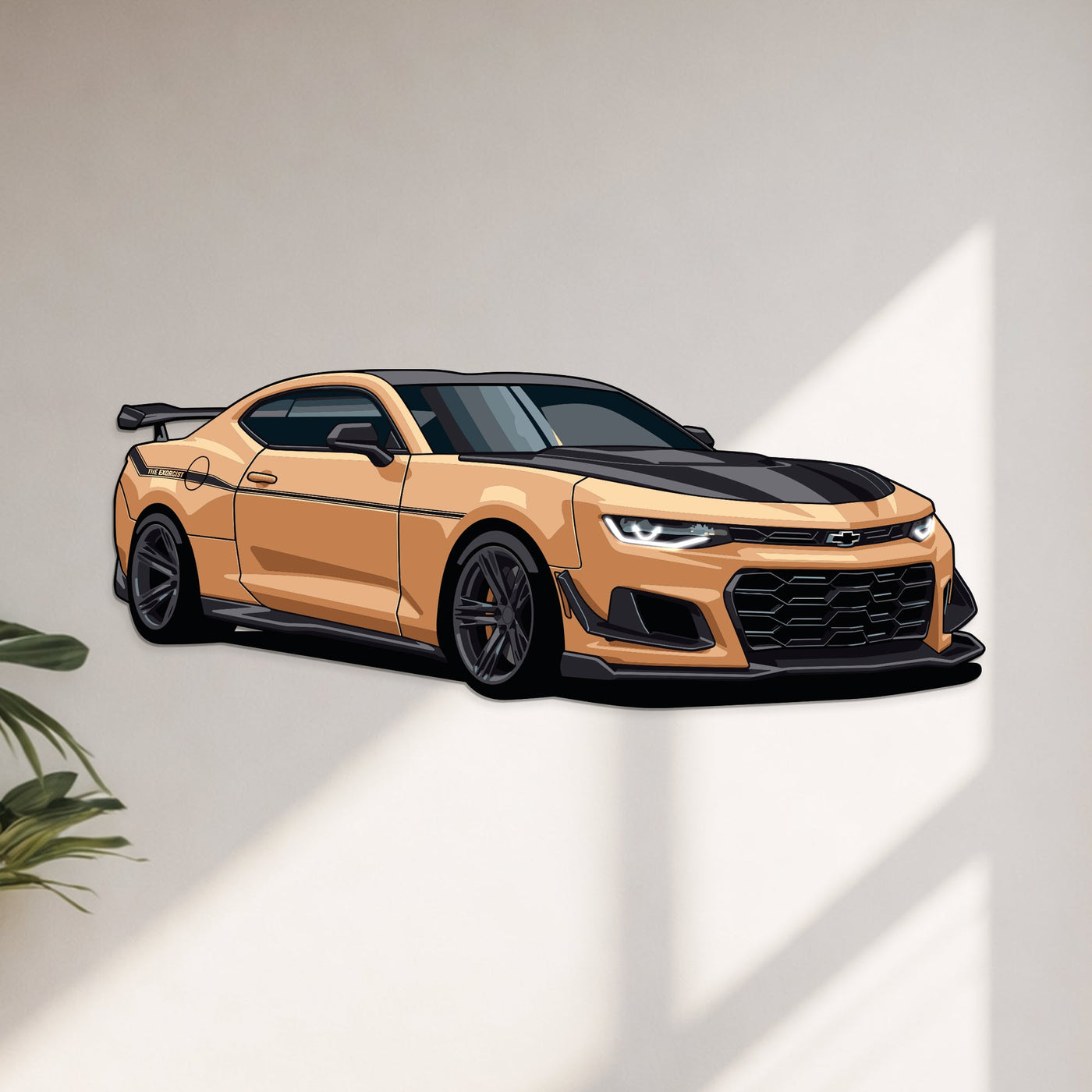Camaro ZL1 Perspective Neon Car Wall Art