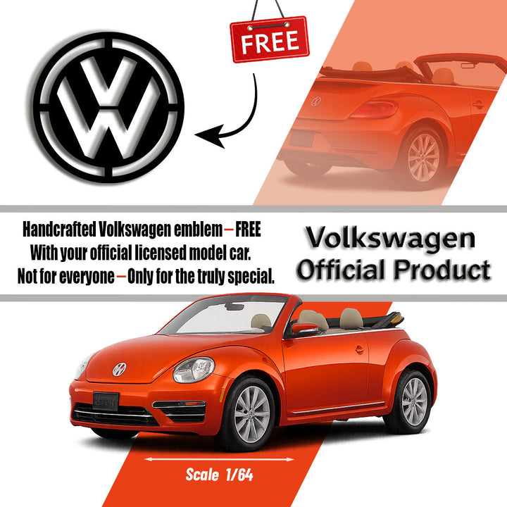 Volkswagen - Metal Emblem - Official Licensed Model Car — precision-cut steel wall art